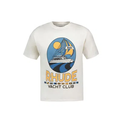 Shop Rhude Yacht Club T-shirt - Cotton - White