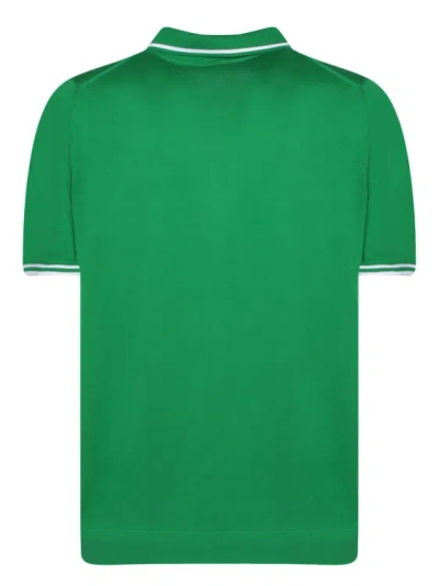 Shop Kiton Short Sleeve  Polo Shirt In Green