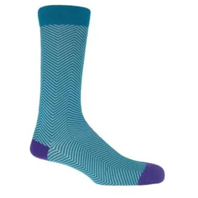 Shop Peper Harow Lux Taylor Mens Socks In Blue