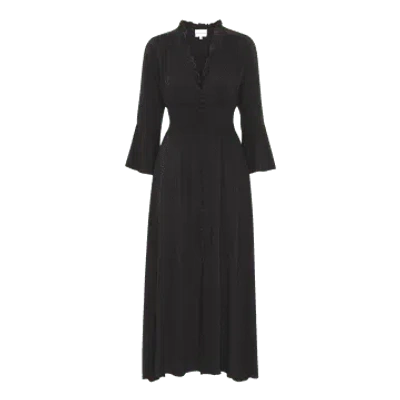 Shop Americandreams Sally Long Dress In Black
