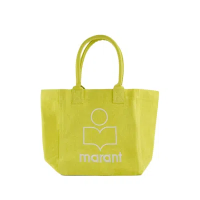 Shop Isabel Marant Small Yenky Shopper Bag - Cotton - Yellow In Green