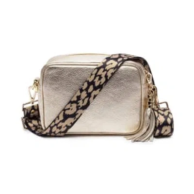 Shop Elie Beaumont Crossbody Handbag Gold W Designer Strap