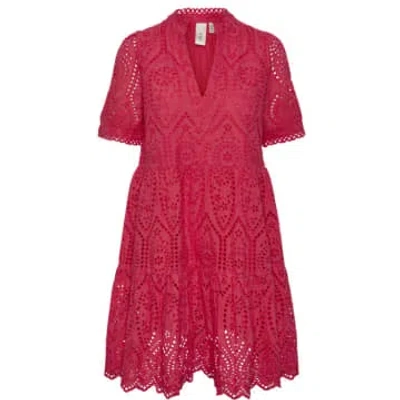 Shop Y.a.s. Holi Dress Raspberry Sorbet