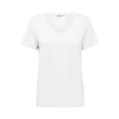 Shop Saint Tropez Adeliasz V Neck T-shirt In White