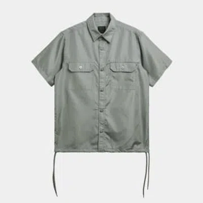 Shop Taion Military Half Sleeve Shirt In Green