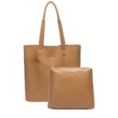Shop Every Other Bags Every Other Twin Strap Twin Pocketed Portrait Tote Bag In Neutrals