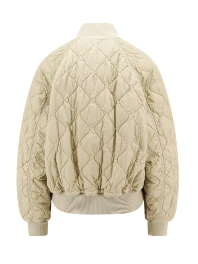Shop Burberry Stitched Jacket With Ekd Embroidery In Neutrals