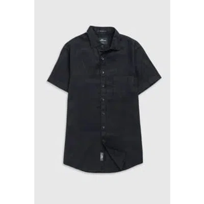 Shop Rodd & Gunn - Palm Beach Short Sleeve Linen Shirt In Midnight Blue Lp6266
