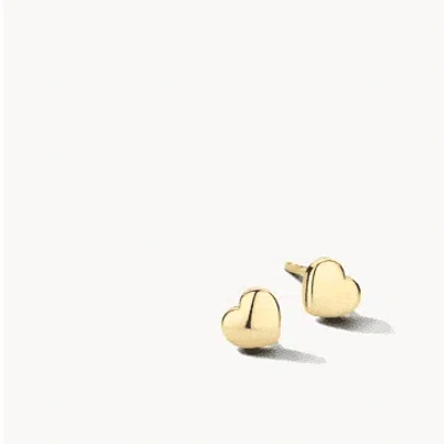 Shop Blush 14k Yellow Gold Mini Heart Stud Earrings