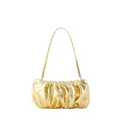 Shop Staud Bean Convertible Shoulder Bag - Leather - Gold