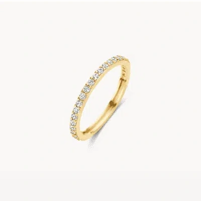 Shop Blush 14k Yellow Gold Zirconia Pave Ring