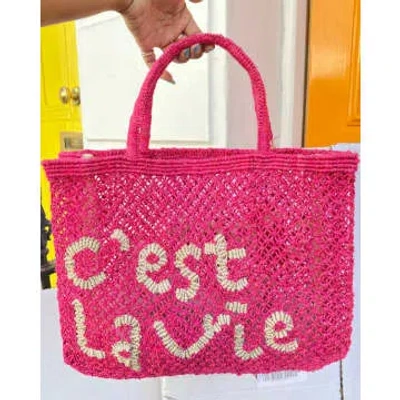 Shop The Jacksons C'est La Vie Small Tote Pink And Natural