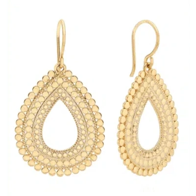 Shop Anna Beck Large Scalloped Open Drop Earrings In Gold
