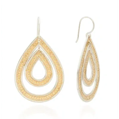 Shop Anna Beck Classic Large Open Teardrop Earrings In Gold