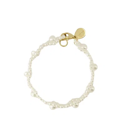 Shop Simone Rocha Daisy Bracelet - Polyester - Pearl In Not Applicable