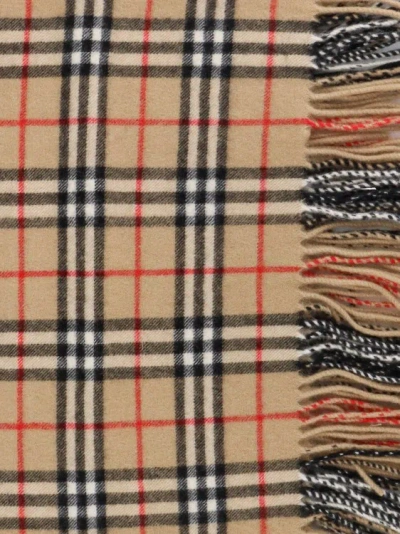 Shop Burberry Cashmere Scarf In Brown