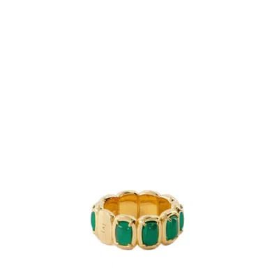 Shop Ivi Toy Ring - Green Onyx - Or In Gold