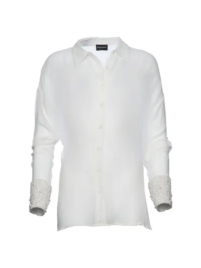 Shop Retroféte Women's Irving Shirt In White Pearl