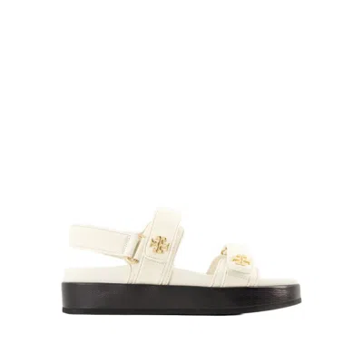 Shop Tory Burch Kira Sport Sandals - Leather - New Ivory In Neutrals