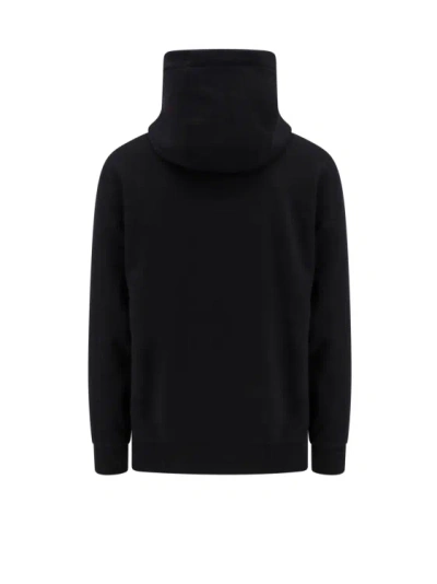 Shop Burberry Organic Cotton Sweatshirt With Frontal Logo In Black