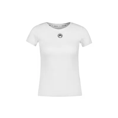 Shop Marine Serre 1x1 Rib T-shirt - Cotton - White