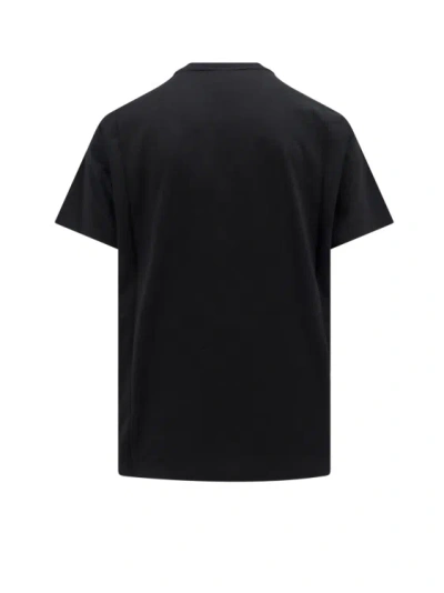 Shop Burberry Organic Cotton T-shirt With Frontal Logo In Black