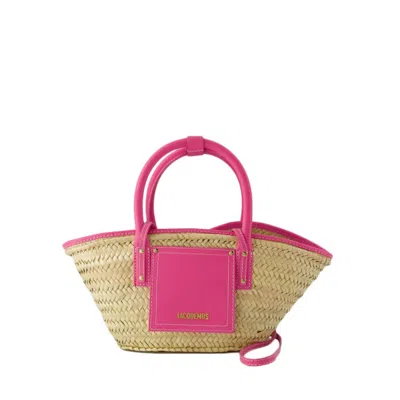 Shop Jacquemus Le Petit Panier Soli Bag - Neon Pink