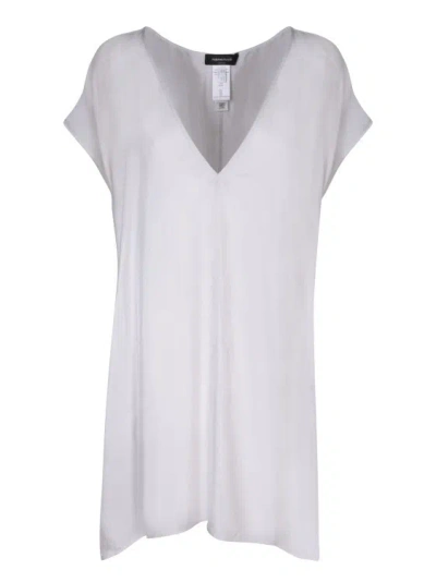 Shop Fabiana Filippi Pearl Cupro Top With A V-neck In White