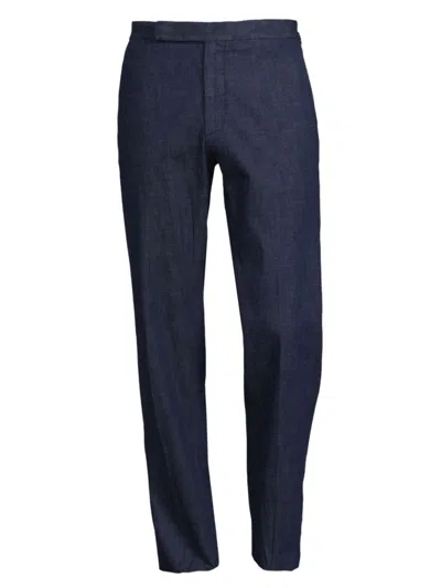 Shop Ralph Lauren Men's Gregory Slim-fit Pants In Denim Navy