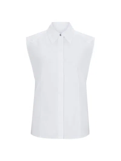 Shop Hugo Boss Women's Sleeveless Blouse In White