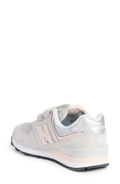 Shop New Balance Kids' 574 Sneaker In Rain Cloud/ Pink Haze