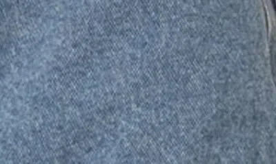 Shop Edikted Bow Pocket High Waist Denim Shorts In Blue-washed