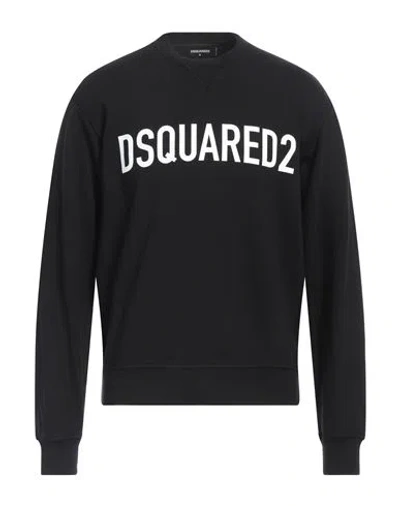 Dsquared2 Cotton Crewneck Sweater With Ribbed Hem In Black