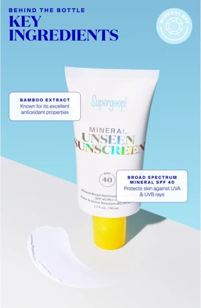 Supergoop ! Mineral Unseen Sunscreen Spf 40 1.7 oz / 50 ml