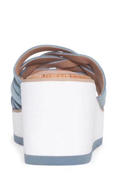 Nydj Reesie Platform Wedge Sandal In Blue Sky