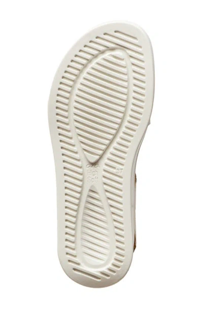 Ara Marina Wedge Sandal In Sand/ White/ Platinum