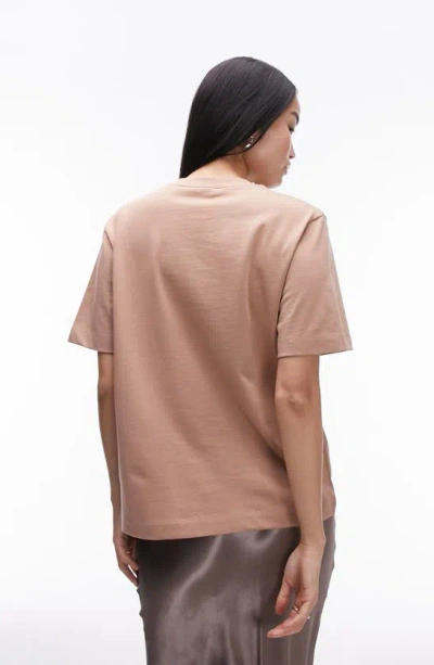 Shop Topshop Relaxed Fit T-shirt In Nude