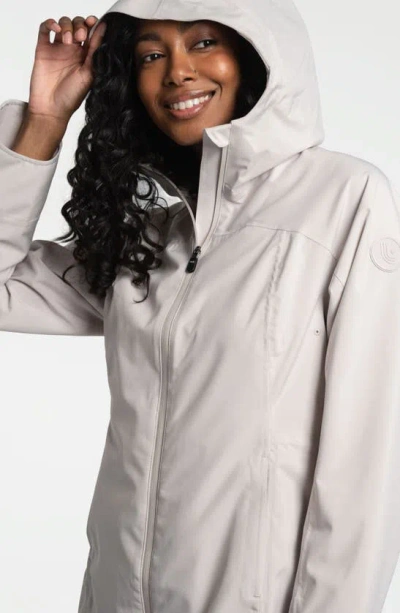 Shop Lole Element Hooded Waterproof Raincoat In Abalone