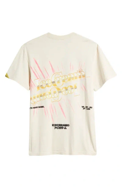 Shop Icecream Bands Cotton Graphic T-shirt In Antique White