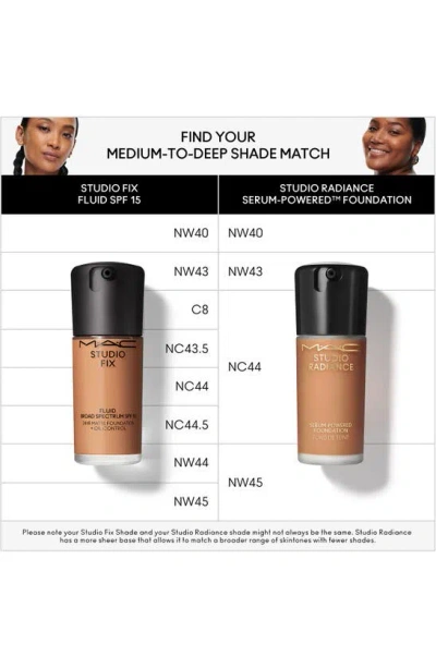 Shop Mac Cosmetics Studio Fix Fluid Spf 15 24hr Matte Foundation + Oil Control In Nw44