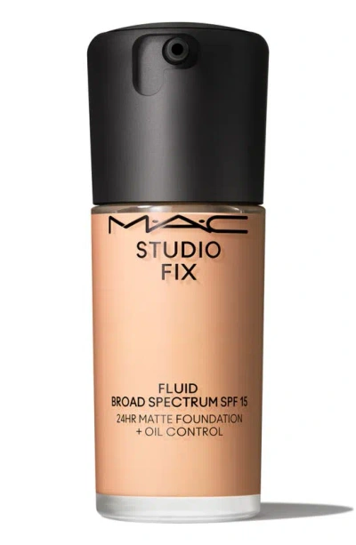 Shop Mac Cosmetics Studio Fix Fluid Spf 15 24hr Matte Foundation + Oil Control In C3.5