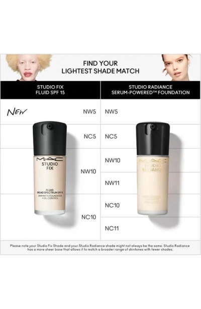 Shop Mac Cosmetics Studio Fix Fluid Spf 15 24hr Matte Foundation + Oil Control In Nc10