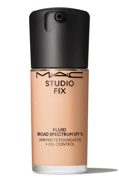 Shop Mac Cosmetics Studio Fix Fluid Spf 15 24hr Matte Foundation + Oil Control In N4.75