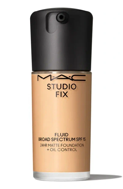 Shop Mac Cosmetics Studio Fix Fluid Spf 15 24hr Matte Foundation + Oil Control In C40