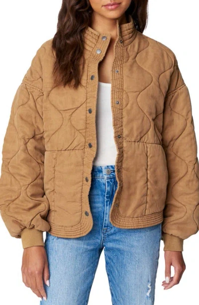 Shop Blanknyc Quilted Jacket In Chai Tea