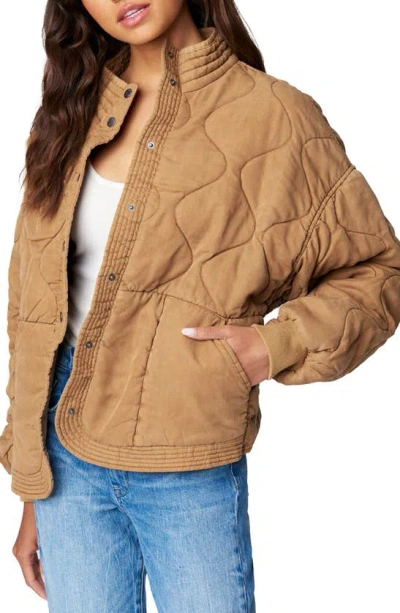 Shop Blanknyc Quilted Jacket In Chai Tea