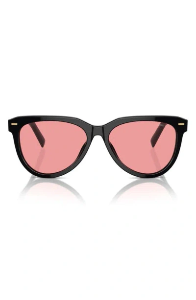 Shop Miu Miu 56mm Phantos Sunglasses In Black