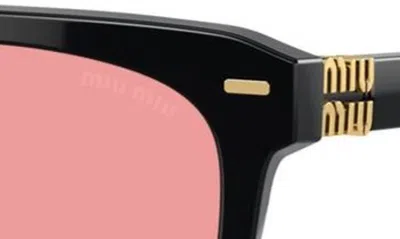 Miu Miu 0mu 12zs 16k1d0 Black Sunglasses In Black