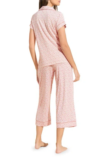 Shop Eberjey Sleep Chic Crop Pajamas In Double Diamond Rouge Pink