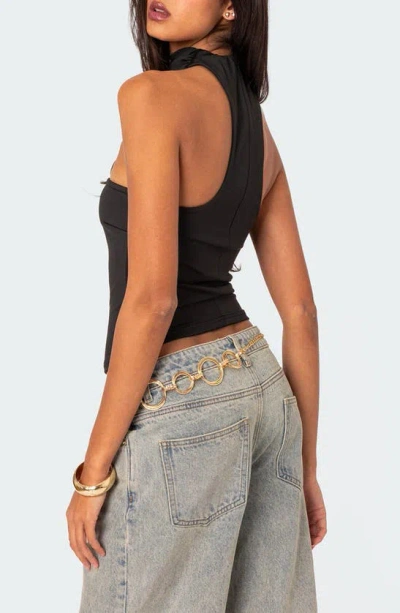 Edikted Alyssia Strapless Choker Top In Black
